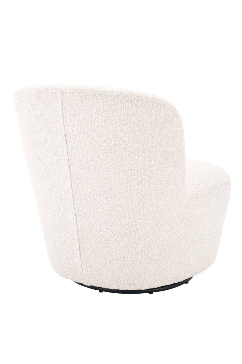 Fauteuil pivotant tissu blanc | Eichholz Doria | Meubleluxe.fr