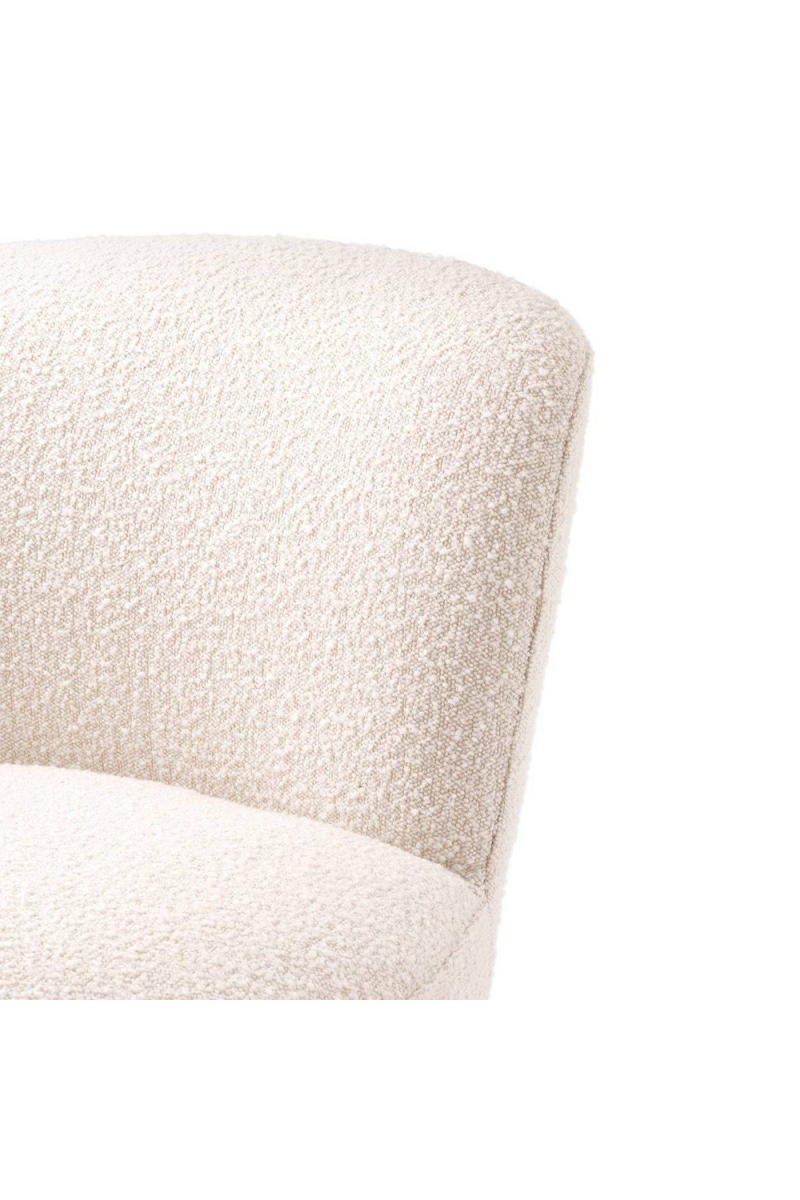 Fauteuil pivotant tissu blanc | Eichholz Doria | Meubleluxe.fr