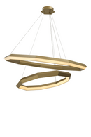 Lustre doré en laiton polygonale | Eichholtz Helvetia | Meubleluxe.fr