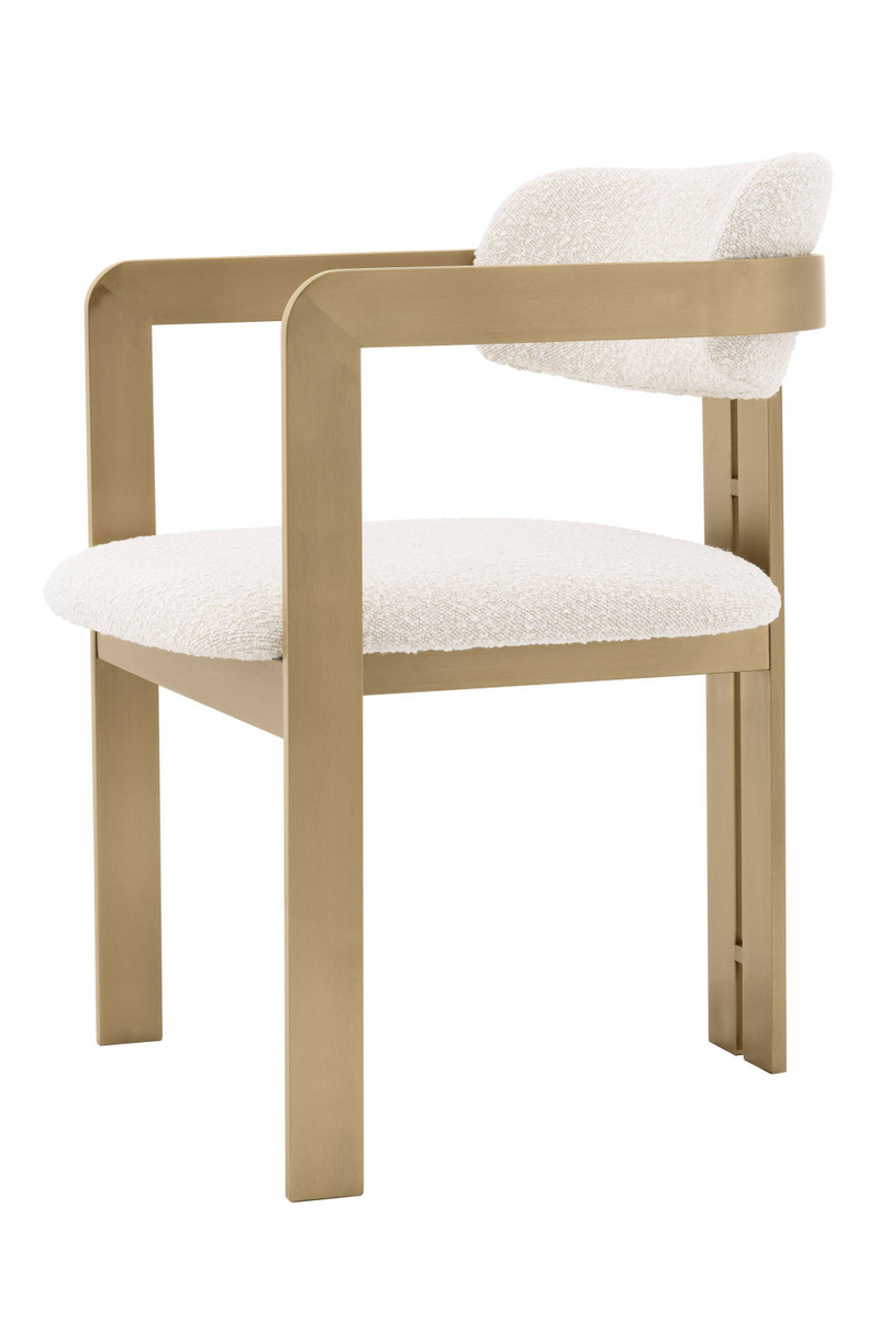 Chaise blanche et dorée | Eichholtz Donato | Meubleluxe.fr