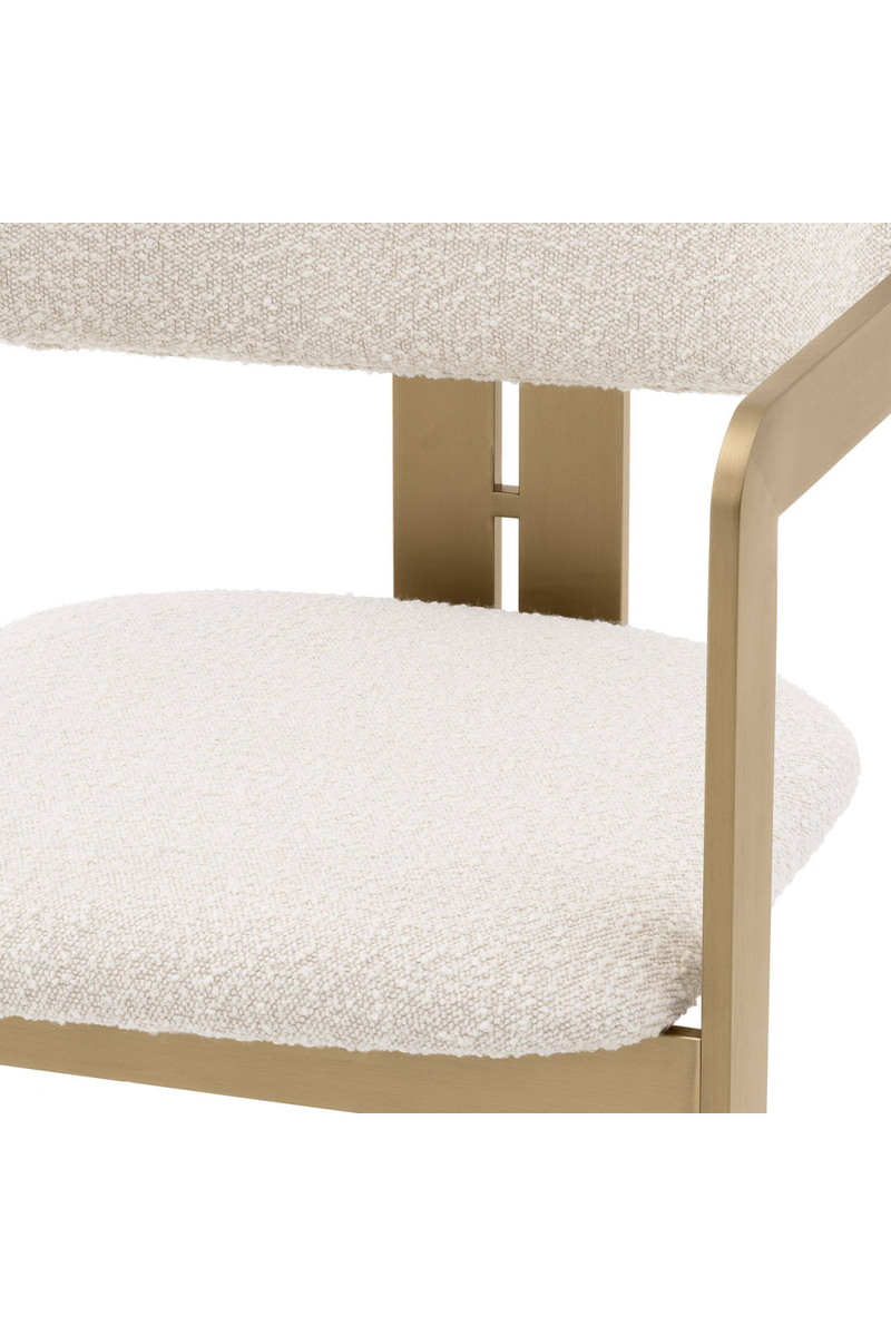 Chaise blanche et dorée | Eichholtz Donato | Meubleluxe.fr