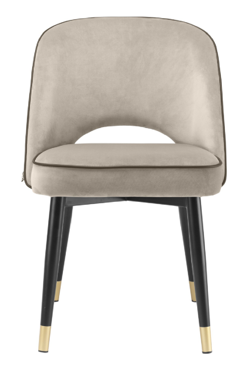 Chaises en velours beige (lot de 2) | Eichholtz Cliff | Meubleluxe.fr