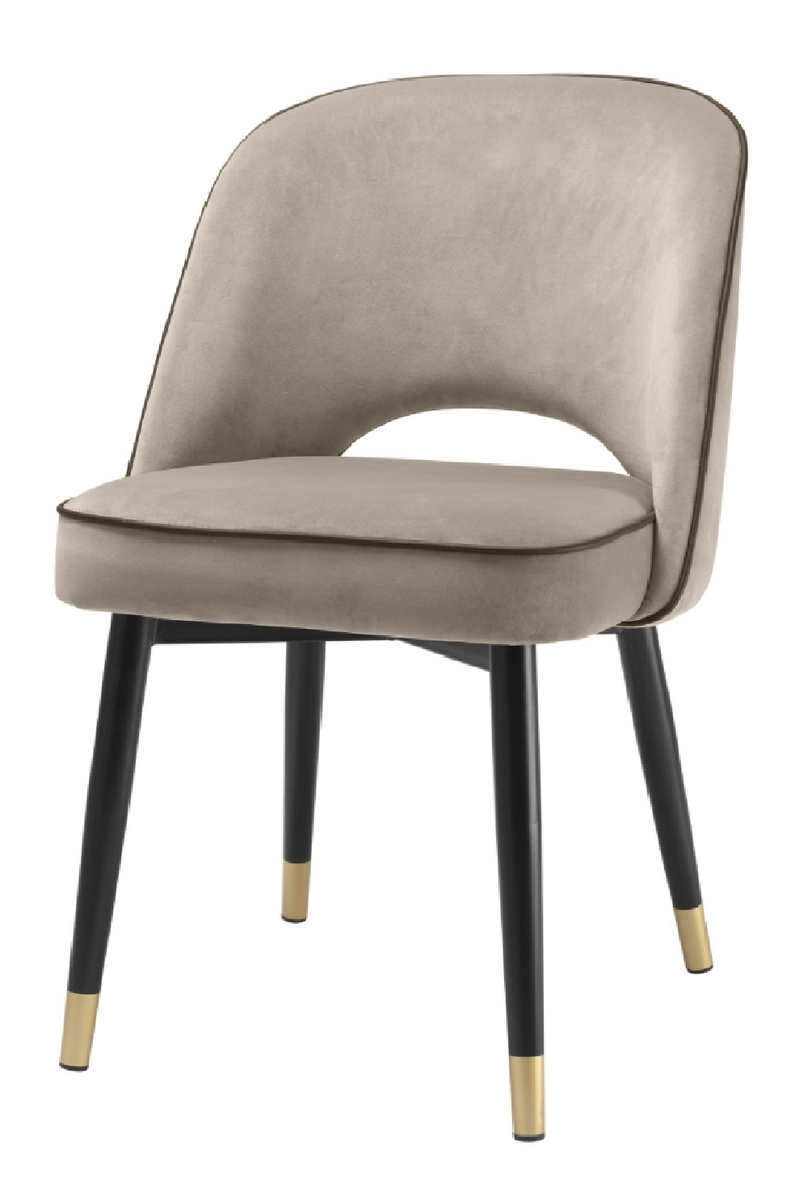 Chaises en velours beige (lot de 2) | Eichholtz Cliff | Meubleluxe.fr