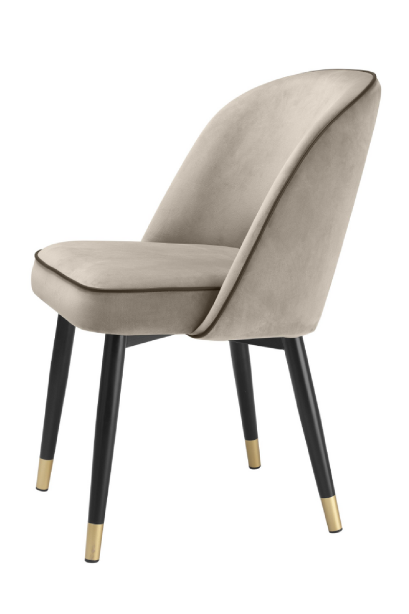 Chaises en velours beige (lot de 2) | Eichholtz Cliff | Meubleluxe.fr