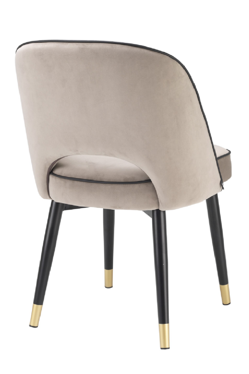 Chaises en velours beige (lot de 2) | Eichholtz Cliff | Meubleluxe.fr