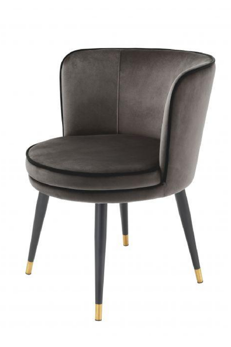 Chaise de salle à manger en velours gris | Eichholtz Grenada | Meubleluxe.fr