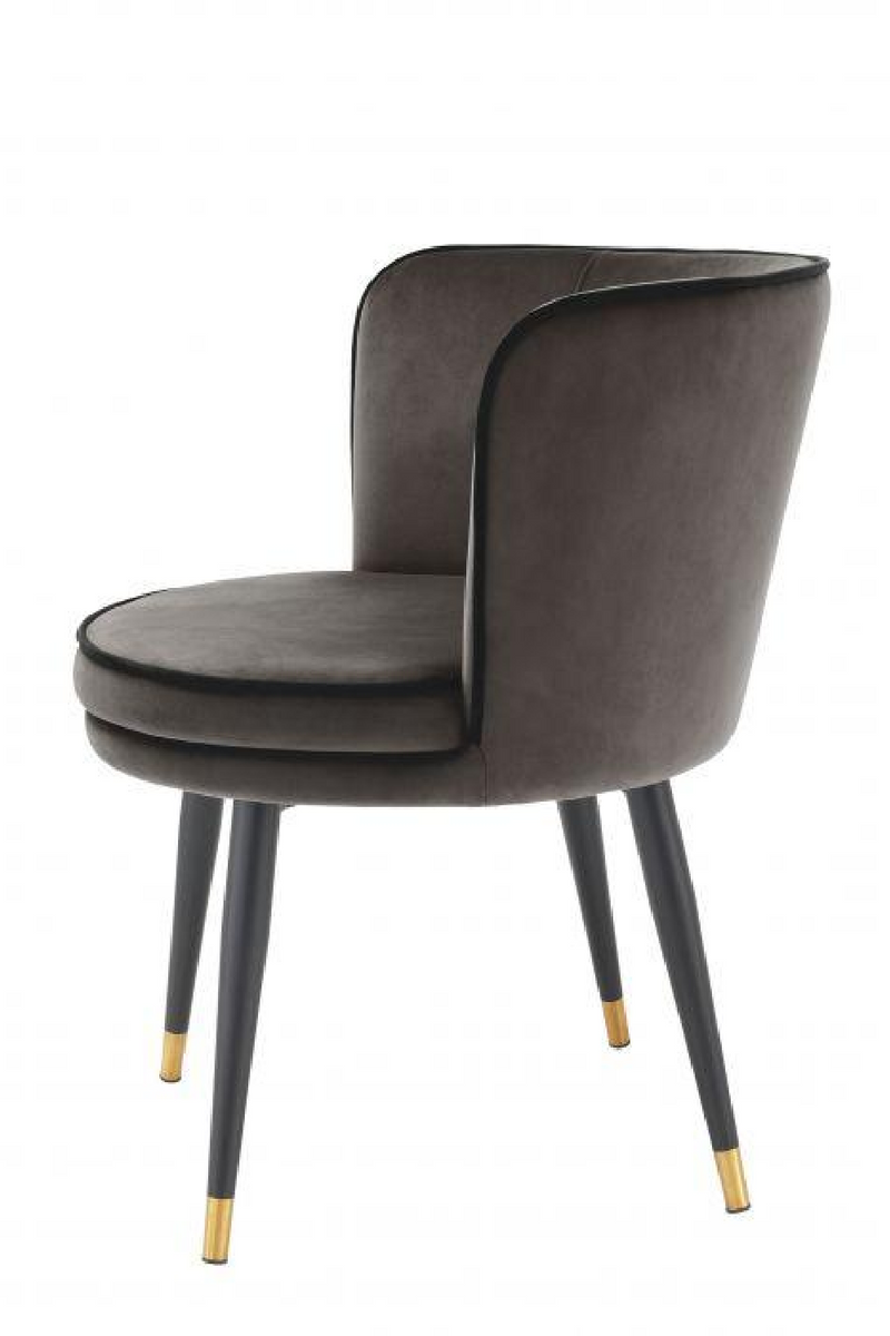 Chaise de salle à manger en velours gris | Eichholtz Grenada | Meubleluxe.fr