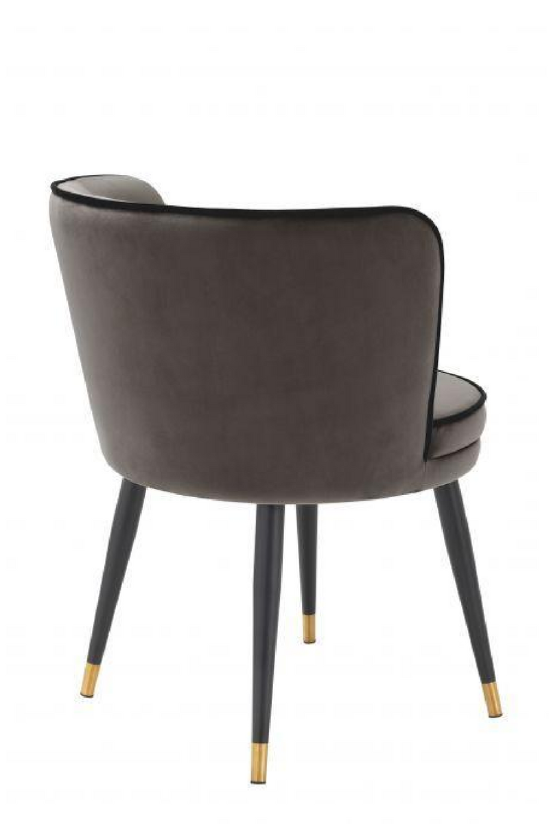 Chaise de salle à manger en velours gris | Eichholtz Grenada | Meubleluxe.fr