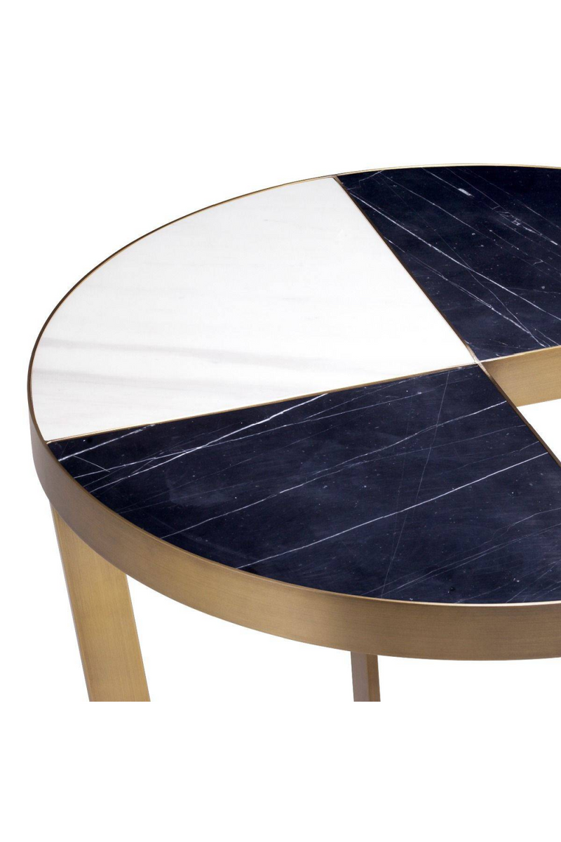 Table d'appoint dorée en marbre | Eichholtz Turino | Meubleluxe.fr