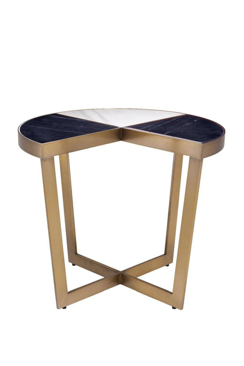 Table d'appoint dorée en marbre | Eichholtz Turino | Meubleluxe.fr