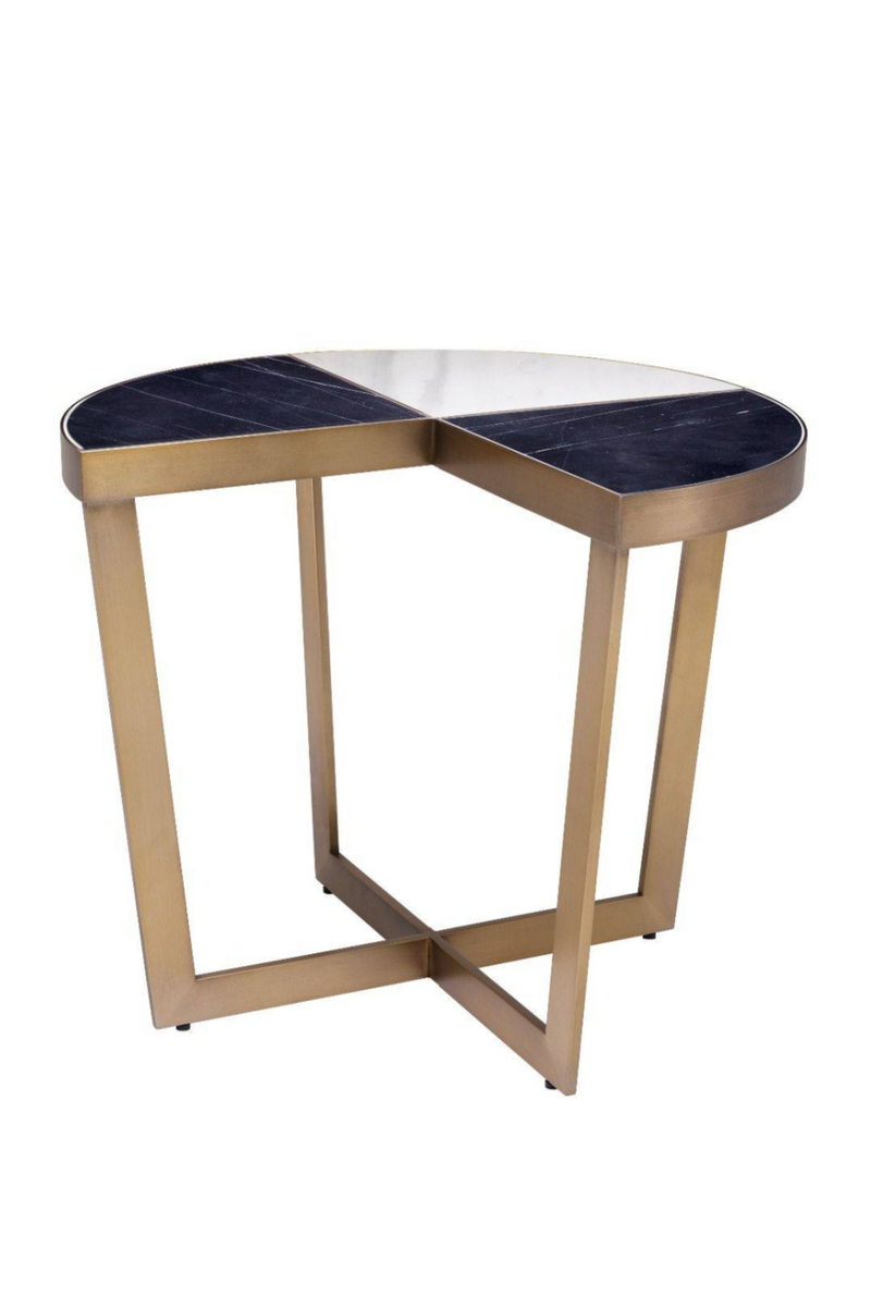 Table d'appoint dorée en marbre | Eichholtz Turino | Meubleluxe.fr