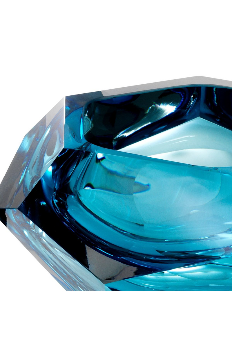 Bol artisanal en cristal bleu clair | Eichholtz Las Hayas | Meubleluxe.fr