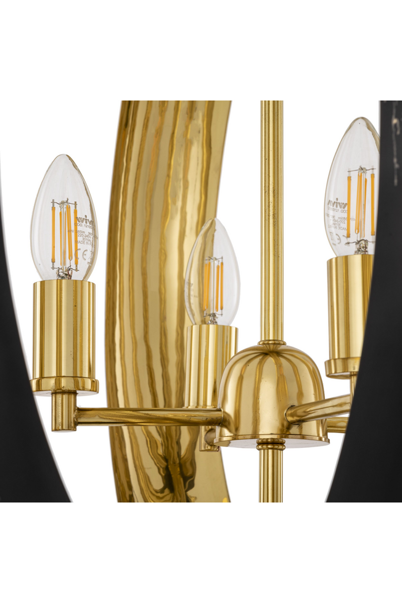 Lustre en laiton et en bronze | Eichholtz Riley | Meubleluxe.fr