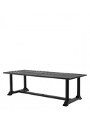 Table de salle à manger rectangulaire noire d'extérieur | EICHHOLTZ Belle Rive | Meubleluxe.fr