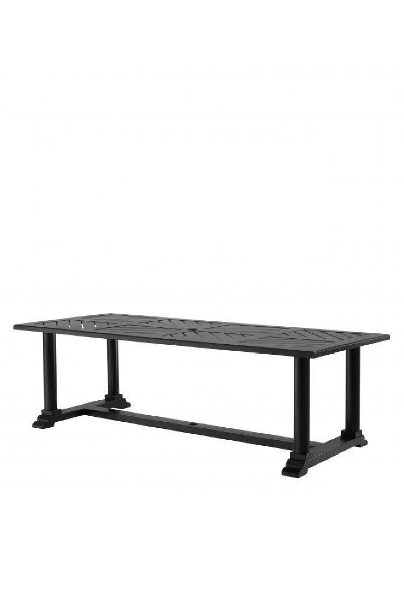 Table de salle à manger rectangulaire noire d'extérieur | EICHHOLTZ Belle Rive | Meubleluxe.fr