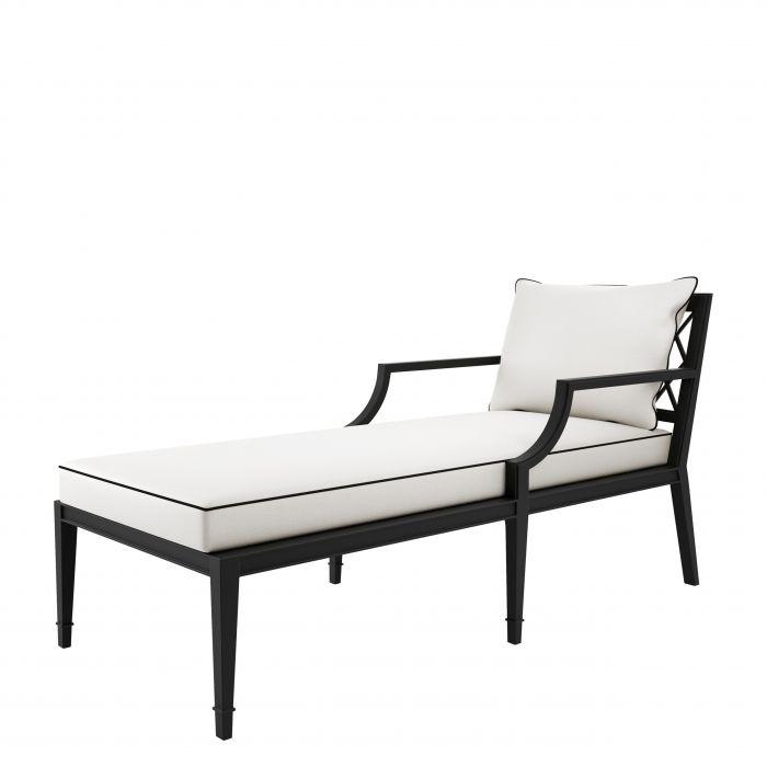 Chaise longue blanche | Eichholtz Bella Vista | Meuble Luxe Jardin