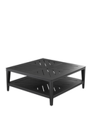 Table basse carrée noire d'extérieur | Eicholtz Belle Rive | Meubleluxe.fr
