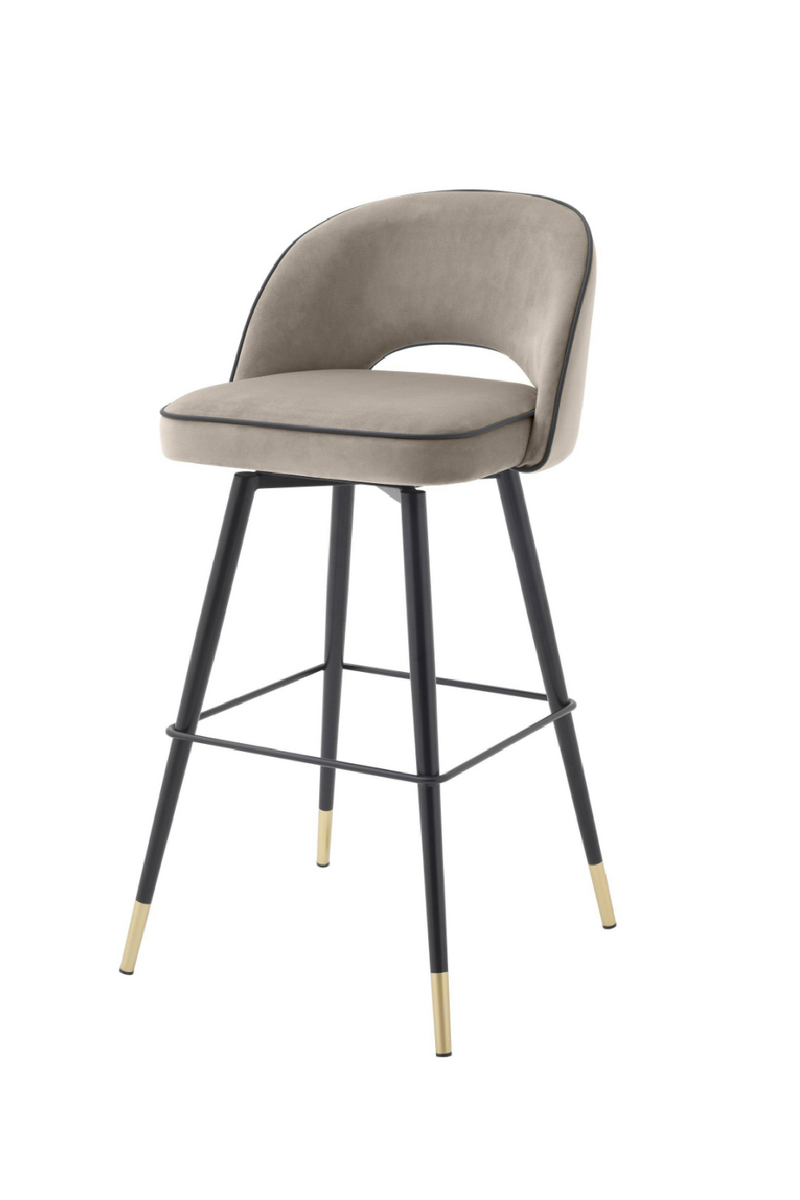 Chaise de bar beige L (lot de 2) | Eichholtz Cliff | Meubleluxe.fr