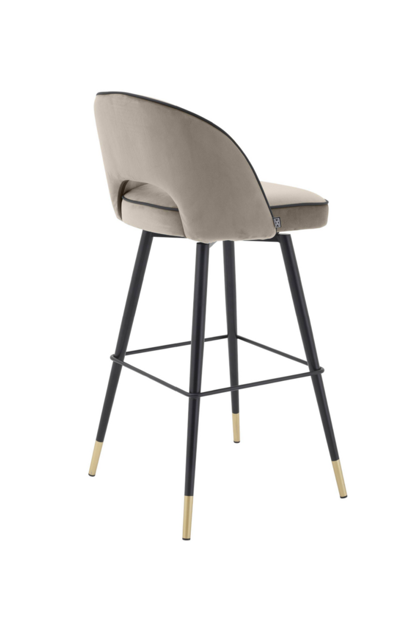 Chaise de bar beige L (lot de 2) | Eichholtz Cliff | Meubleluxe.fr