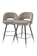 Chaise de bar beige S (lot de 2) | Eichholtz Cliff | Meubleluxe.fr
