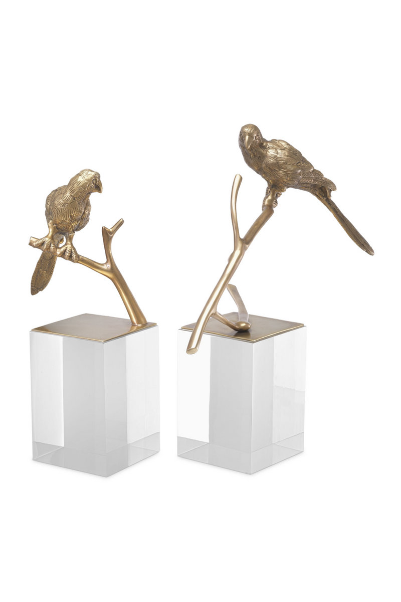 Figurines d'oiseaux en laiton (lot de 2) | Eichholtz Morgana | Meubleluxe.fr