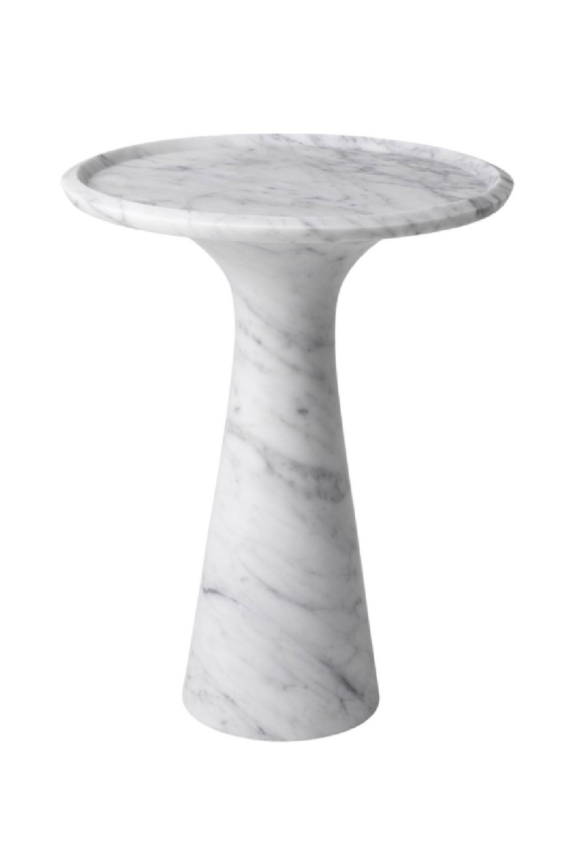 Table d'appoint marbre blanc -XL- | Eichholtz Pompano | Meubleluxe.fr