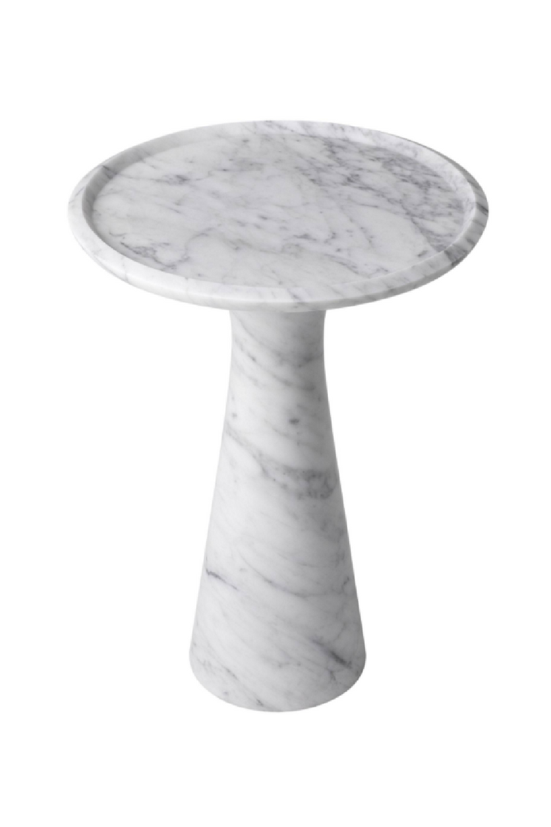 Table d'appoint marbre blanc -XL- | Eichholtz Pompano | Meubleluxe.fr