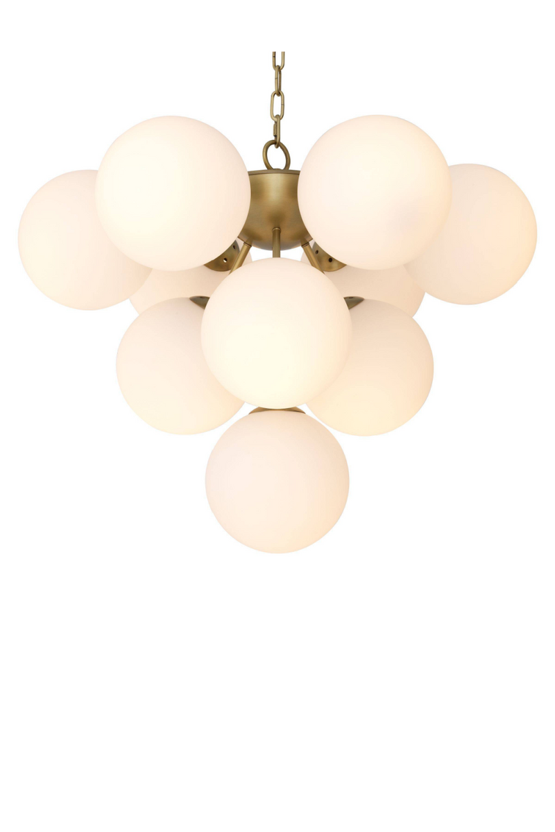 Lustre blanc à globes en grappe | Eichholtz Icaro | Meubleluxe.fr