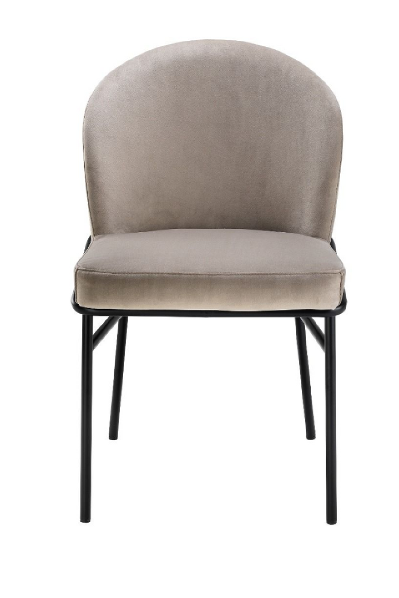 Chaises en velours beige (lot de 2) | Eichholtz Willis | Meubleluxe.fr