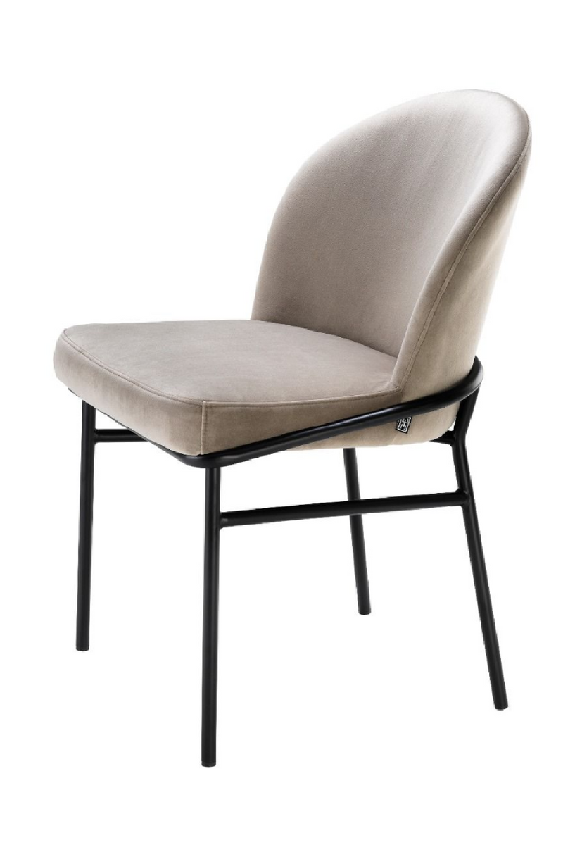 Chaises en velours beige (lot de 2) | Eichholtz Willis | Meubleluxe.fr