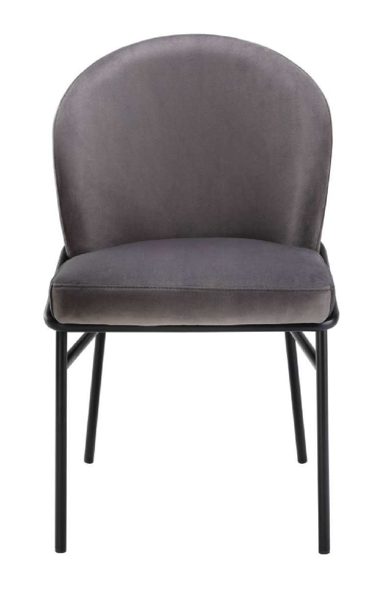 Chaises en velours gris (lot de 2) | Eichholtz Willis | Meubleluxe.fr