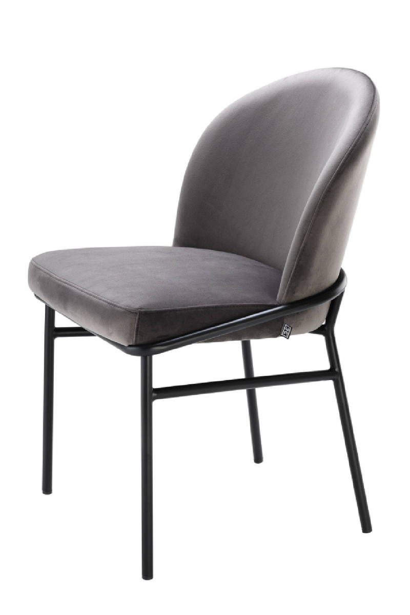 Chaises en velours gris (lot de 2) | Eichholtz Willis | Meubleluxe.fr