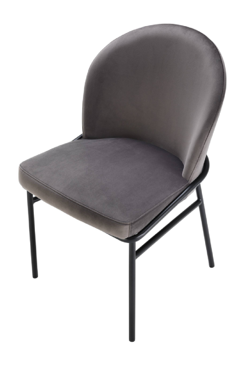 Chaises en velours gris (lot de 2) | Eichholtz Willis | Meubleluxe.fr