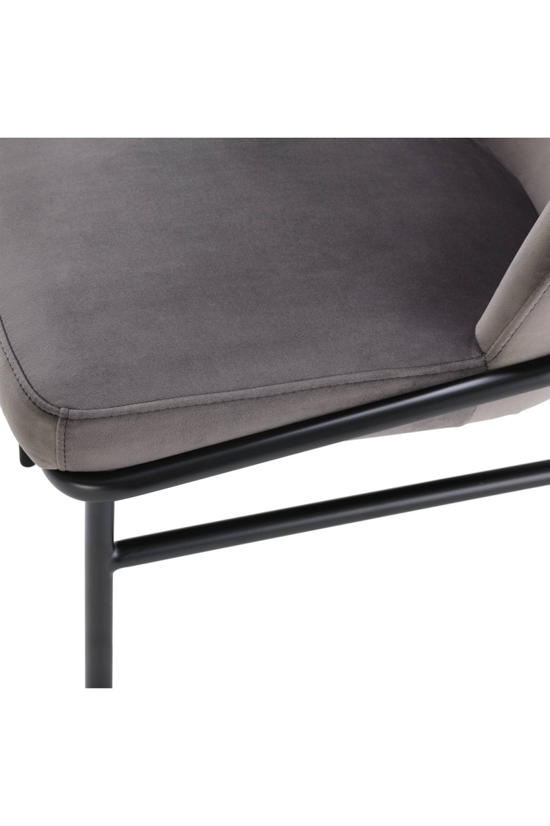 Chaises en velours gris (lot de 2) | Eichholtz Willis | Meubleluxe.fr