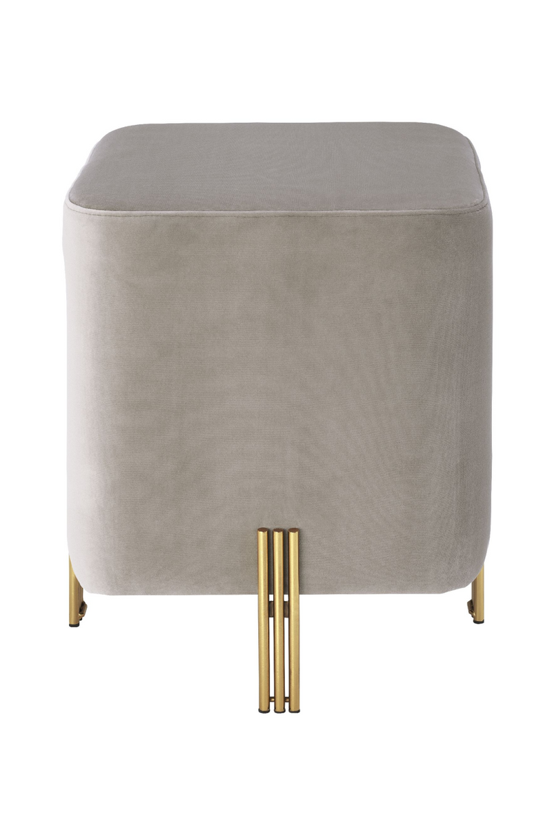 Tabouret en velours beige | Eichholtz Burnett | Meubleluxe.fr