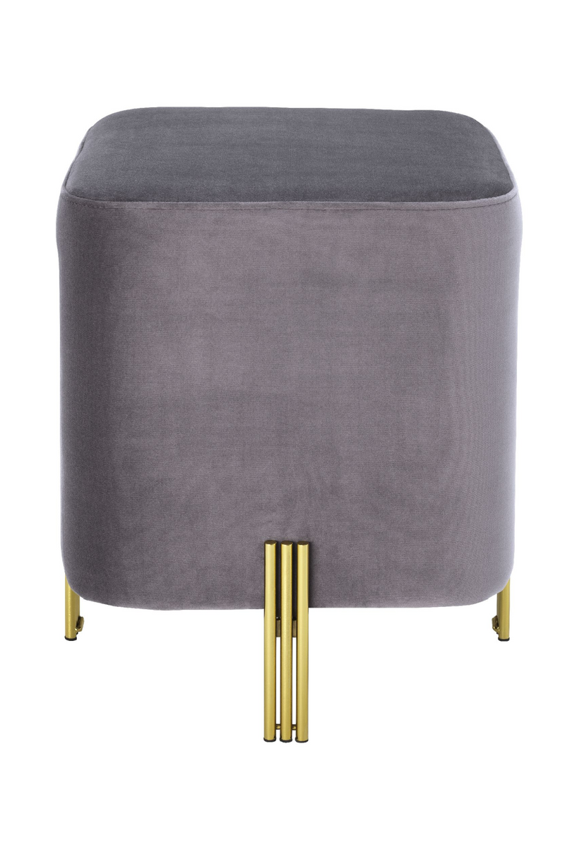 Tabouret en velours violet | Eichholtz Burnett | Meubleluxe.fr