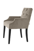 Chaise en velours beige | Eichholtz Atena | Meubleluxe.fr