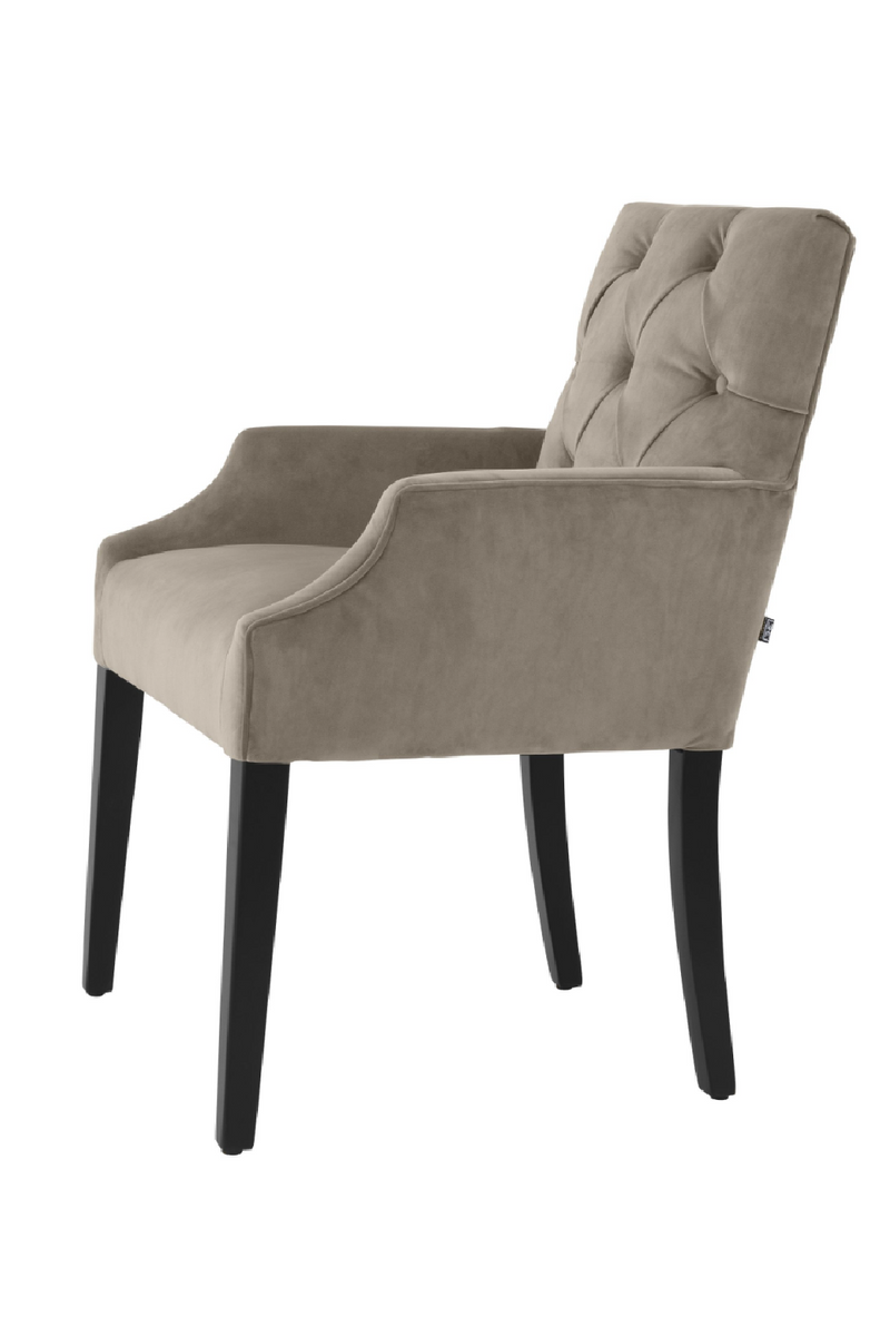 Chaise en velours beige | Eichholtz Atena | Meubleluxe.fr