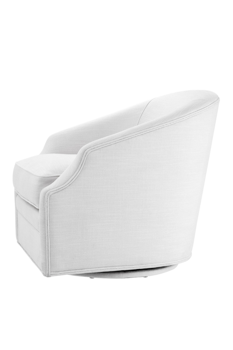 Fauteuil pivotant blanc | Eichholtz Gustav | Meubleluxe.fr