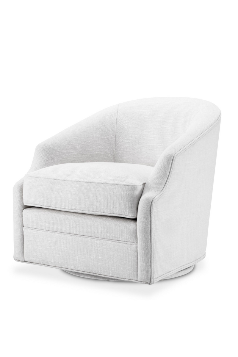 Fauteuil pivotant blanc | Eichholtz Gustav | Meubleluxe.fr