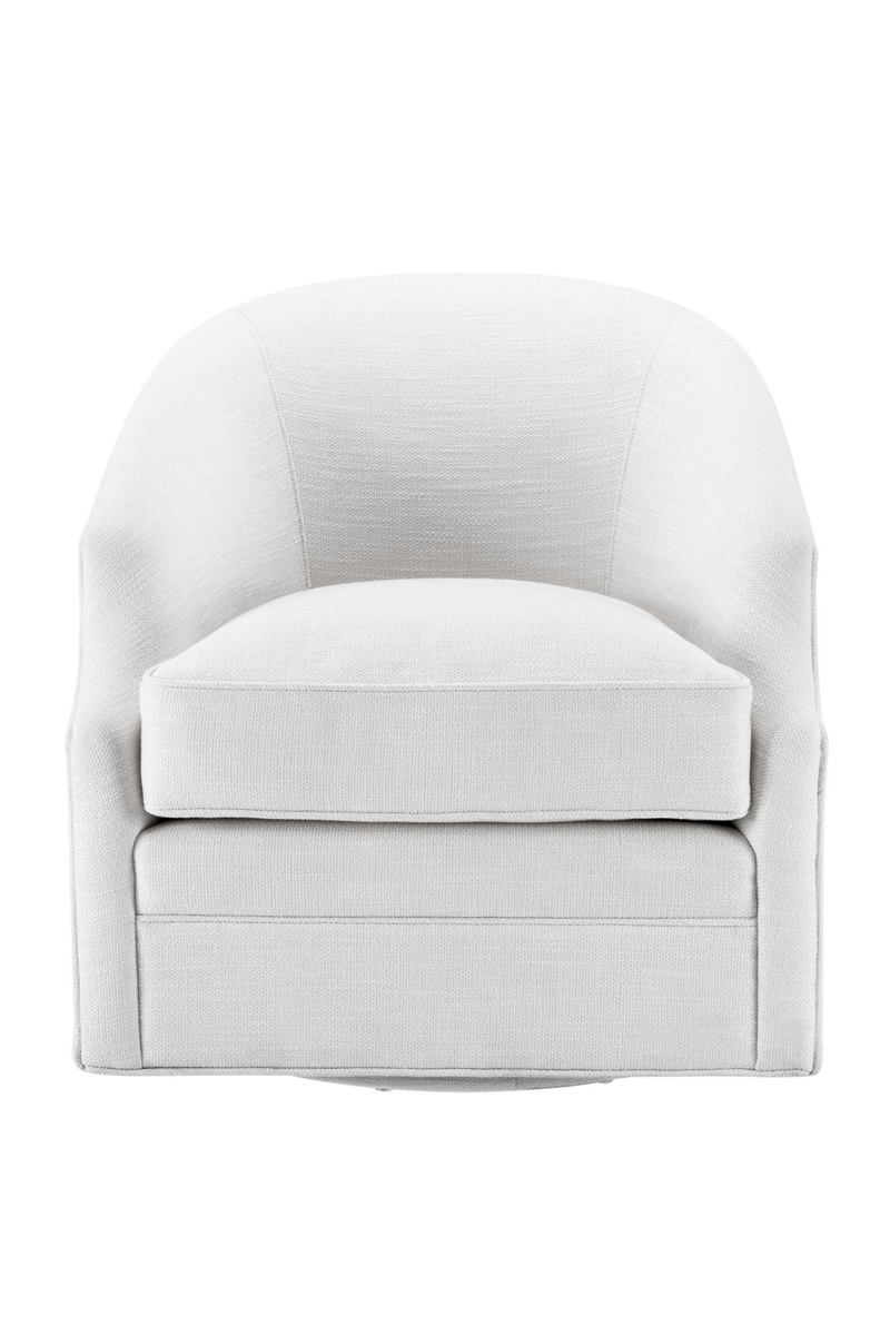 Fauteuil pivotant blanc | Eichholtz Gustav | Meubleluxe.fr