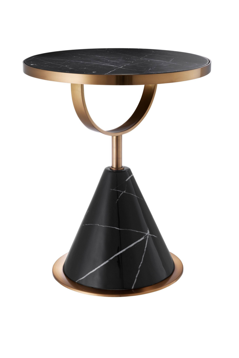 Table d'appoint en marbre noir | Eichholtz Park Lane | Meubleluxe.fr