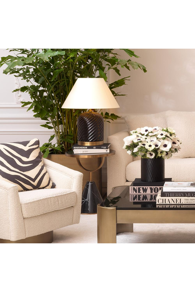 Table d'appoint en marbre noir | Eichholtz Park Lane | Meubleluxe.fr