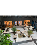 Canapé 3 places velours blanc Art Déco | Eichholtz York | Meubleluxe.fr