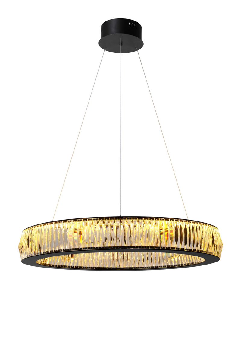 Lustre noir en cristal | Eichholtz Vancouver L | Meubleluxe.fr