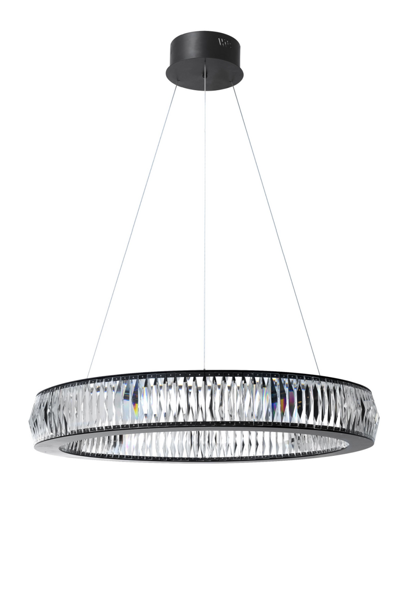 Lustre noir en cristal | Eichholtz Vancouver L | Meubleluxe.fr