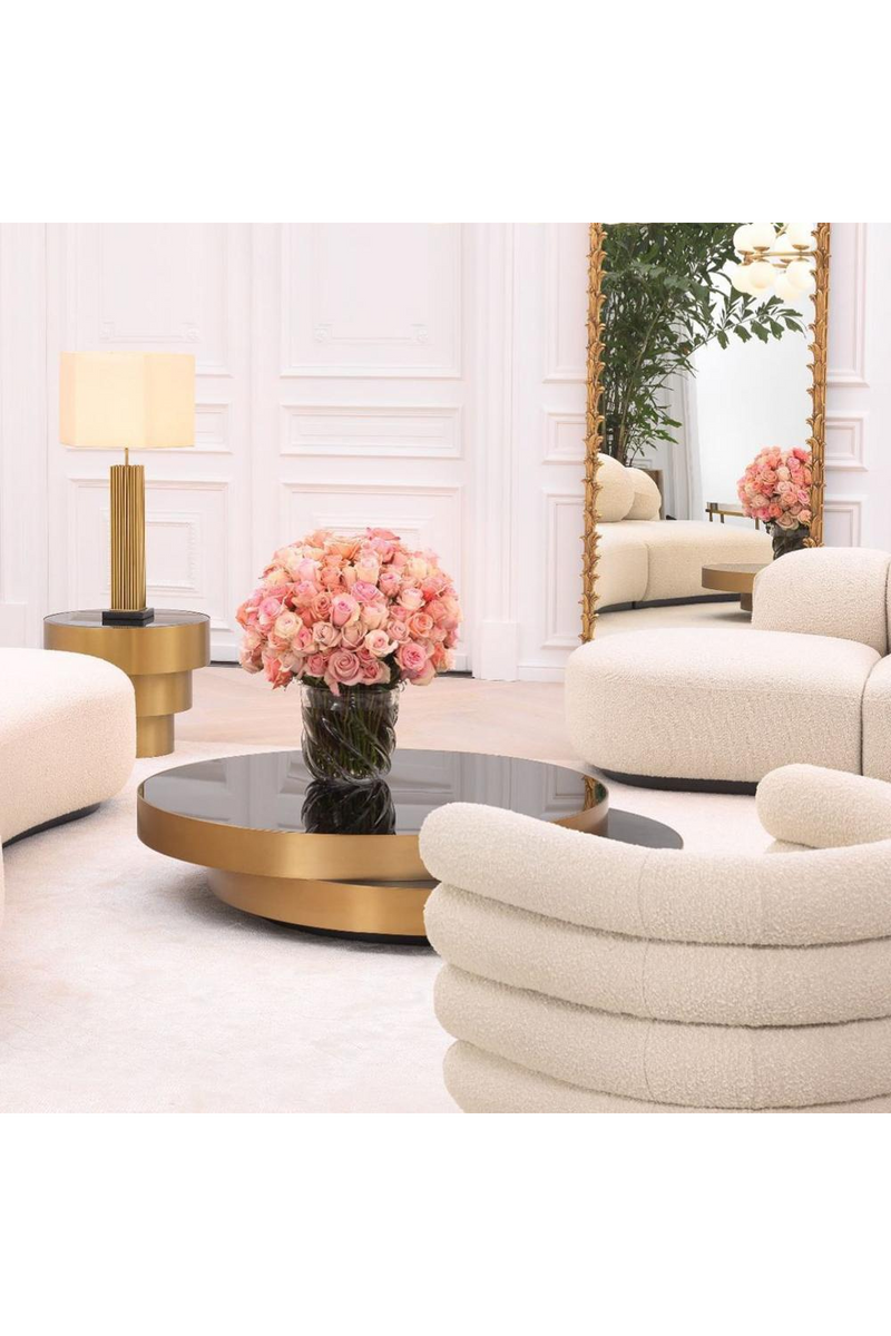 Fauteuil pivotant velours blanc | Eichholtz Maguire | Meubleluxe.fr