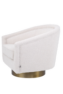 Fauteuil pivotant velours blanc | Eichholtz Catene | Meubleluxe.fr