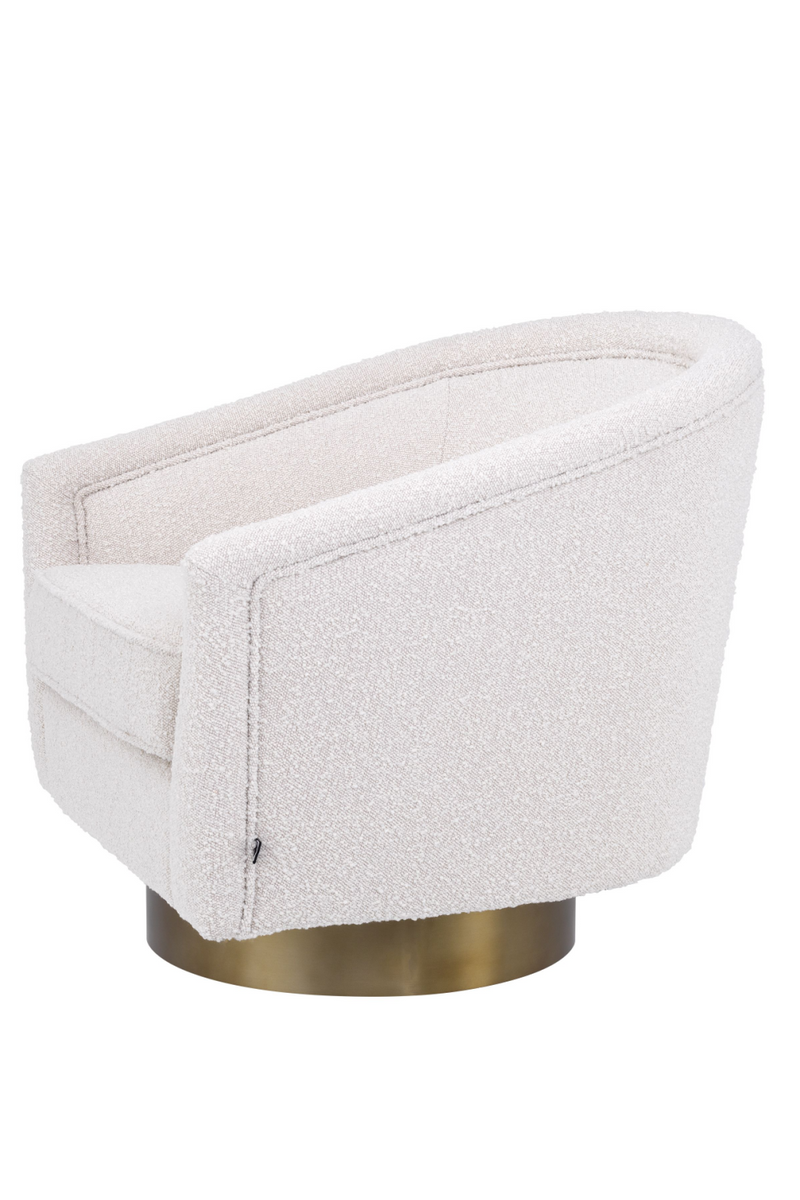 Fauteuil pivotant velours blanc | Eichholtz Catene | Meubleluxe.fr