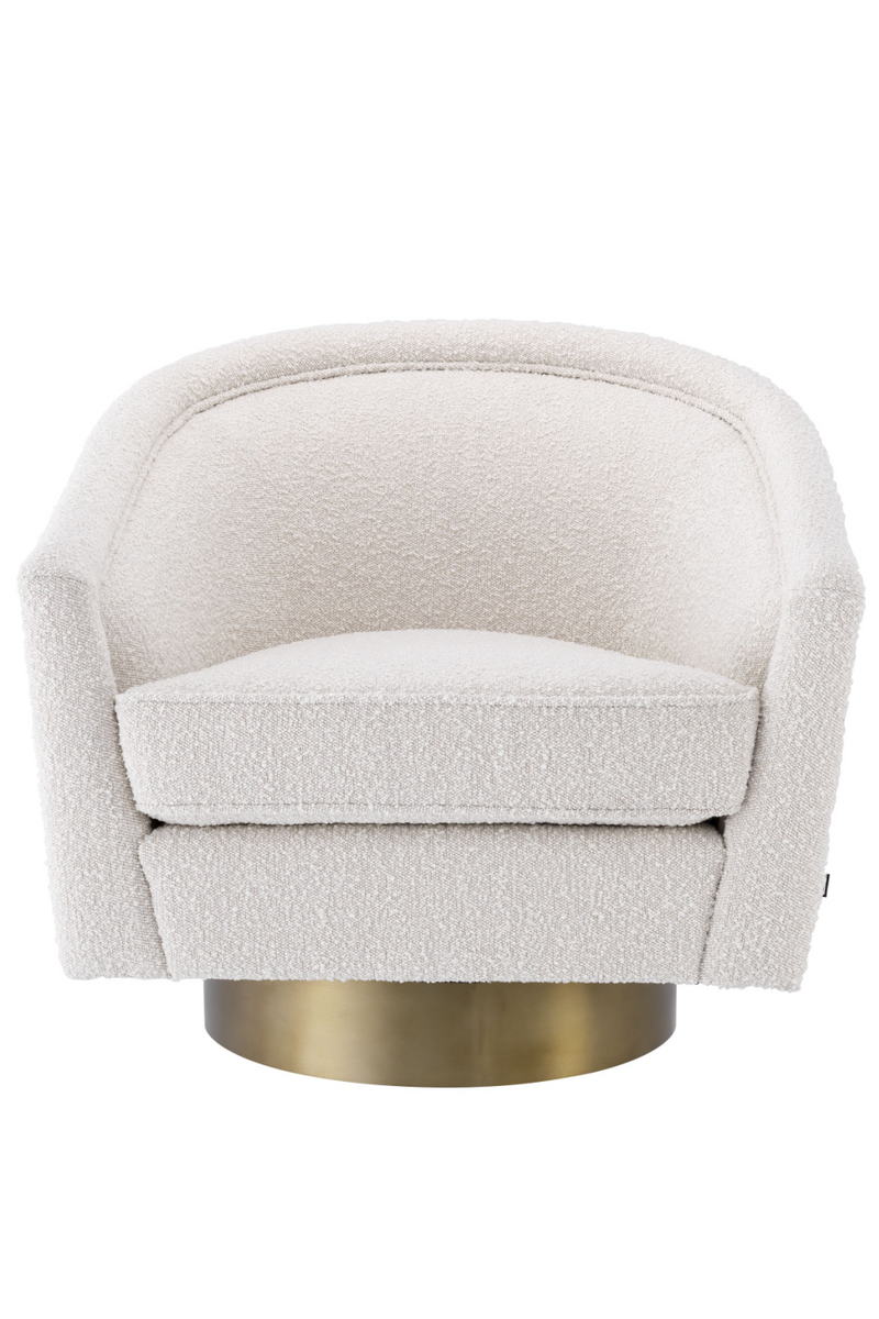 Fauteuil pivotant velours blanc | Eichholtz Catene | Meubleluxe.fr